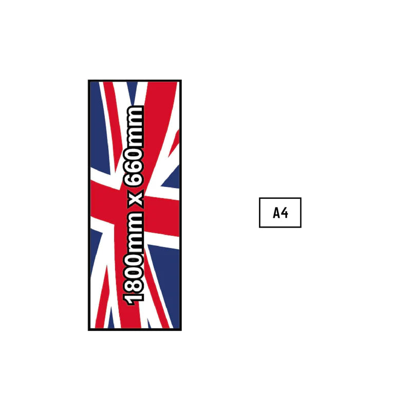 Custom printed flag - 1800mm x 660mm