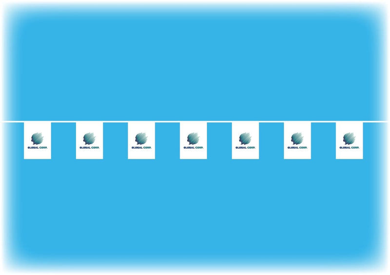 Custom printed A3 synthetic bunting - Rectangular