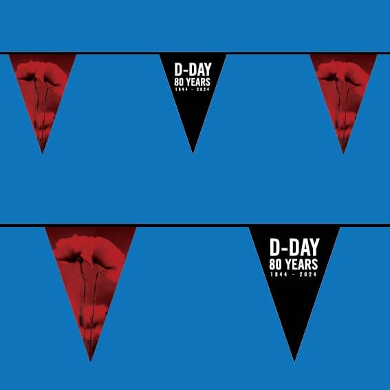 D-Day 80th Anniversary commemorative bunting - design 2