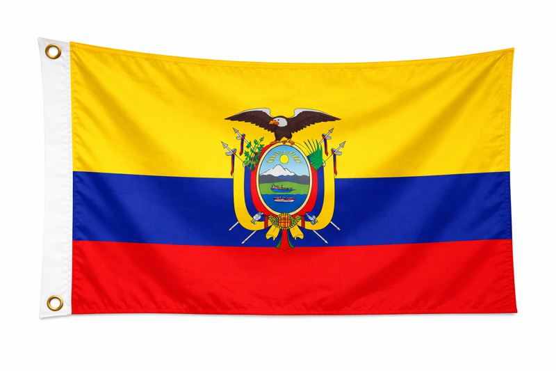 Ecuador 91cm x 60cm (3ft x 2ft) Budget Display Flag