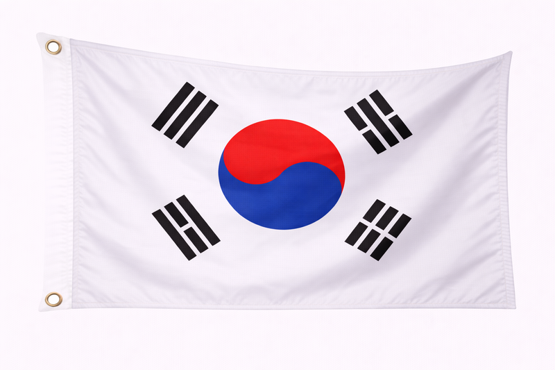 South Korea Budget Display Flag. 91cm x 60cm (3ft x 2ft)