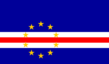 Cape Verde 2.5yd (229cm x 114cm) Sewn Flag with Rope & Toggle
