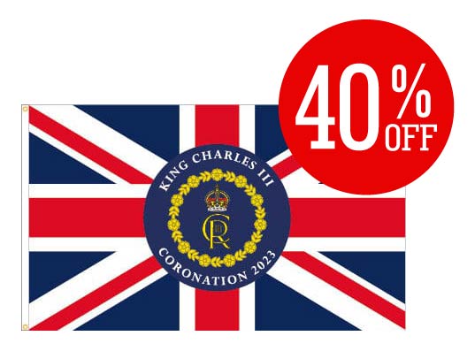 King Charles III Budget display flag - 5ft x 3ft