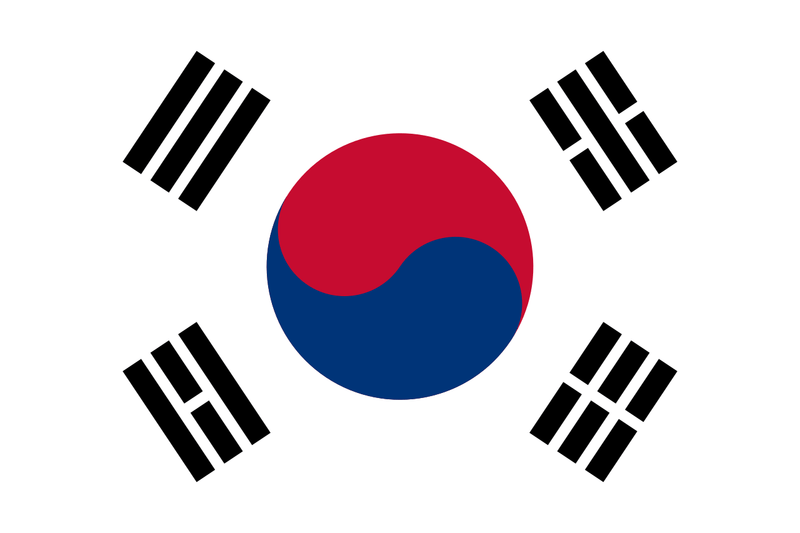South Korea Table Flag