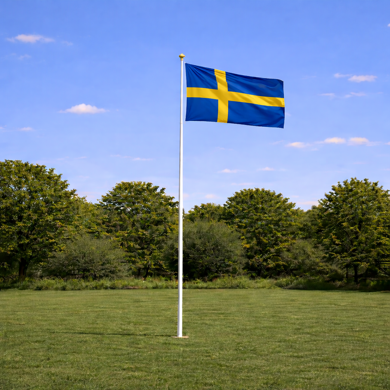 Sweden Supporter Flagpole Kit