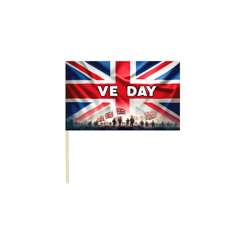 VE Day Pack of Handwaving Flags