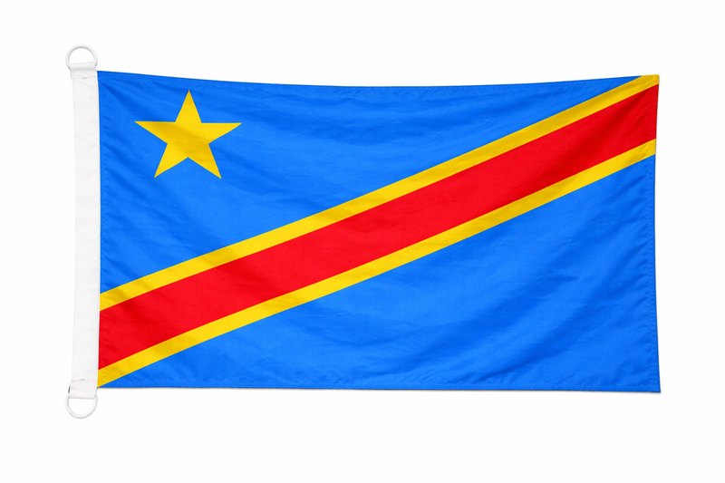 Printed Polyester Congo DR Flag 1.5yrd