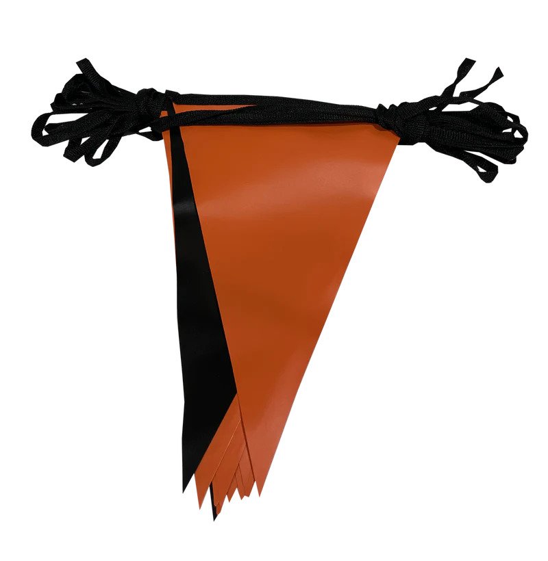 Black & Orange PVC Bunting - 10 metres