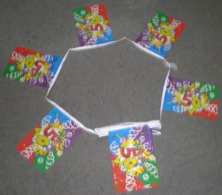 Happy 50th Birthday Bunting - 6 metres