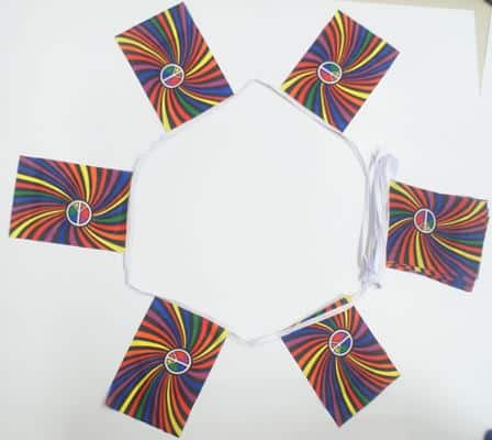 Rainbow Swirl bunting - 6 metres