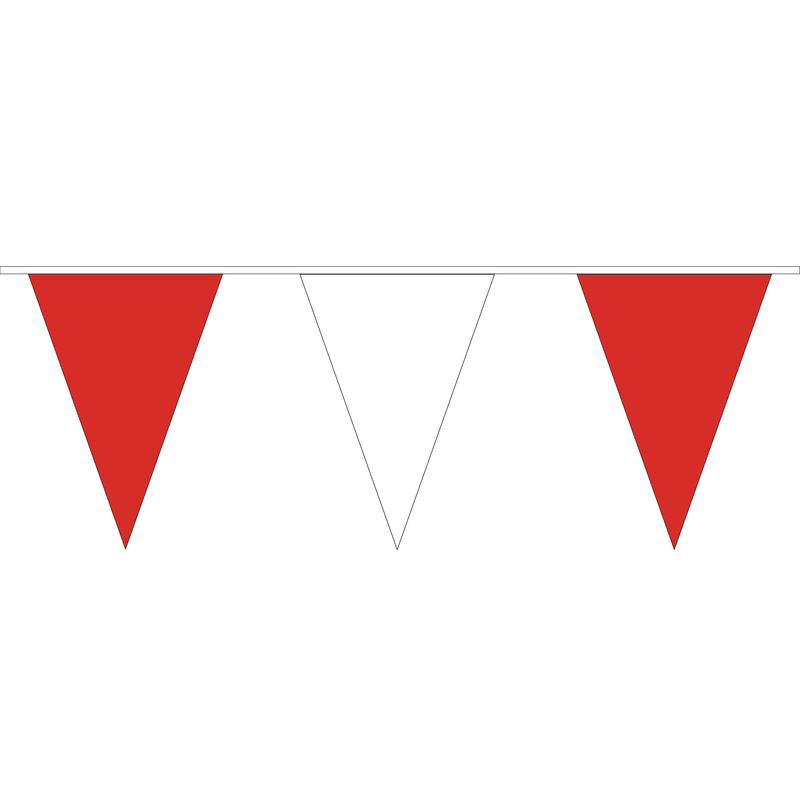 Red & White PVC Bunting - 10 metres