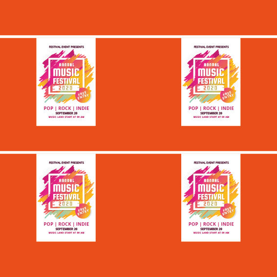 Custom made Festival bunting - A5 Rectangles