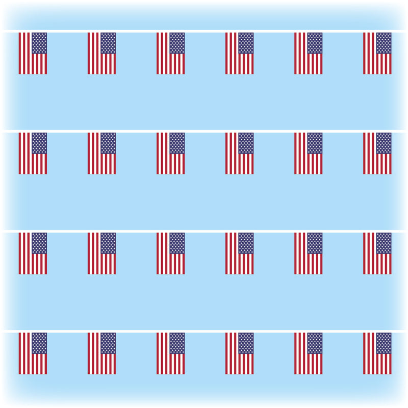 United States Flag Bunting - Synthetic - 10 metres
