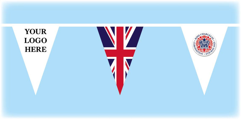 Custom printed coronation bunting