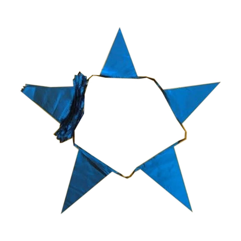 Metallic blue bunting