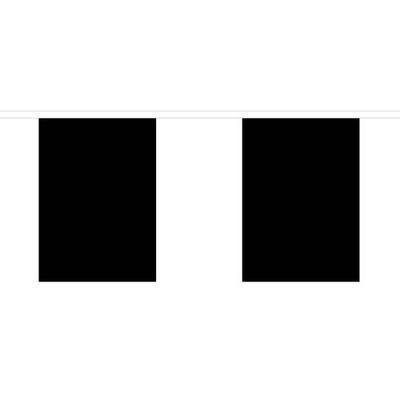 Plain Black Fabric Bunting - 6 metres