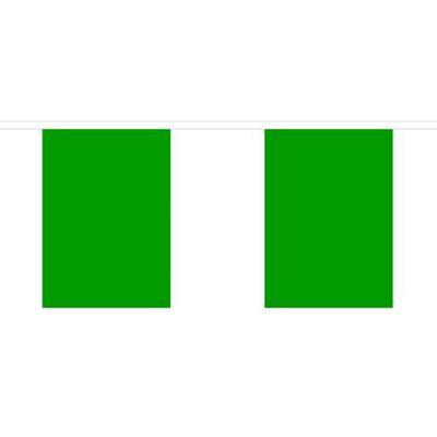 Plain Green Fabric Bunting - 6 metres
