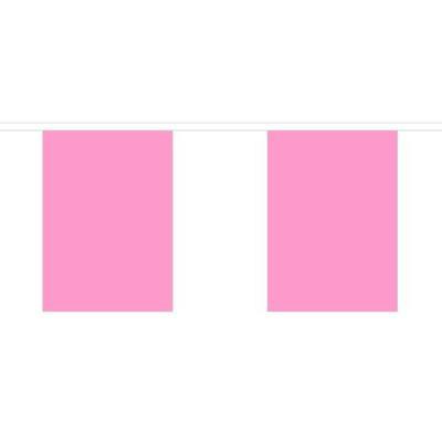 Plain pink Fabric Bunting - 10 metres