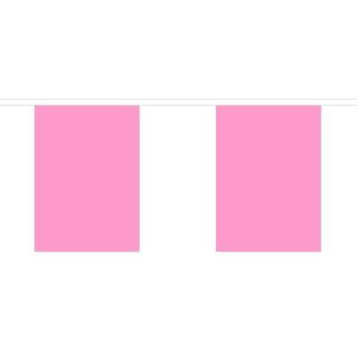 Plain pink Fabric Bunting - 10 metres