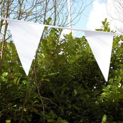 Plain White PVC Bunting - 10 metres