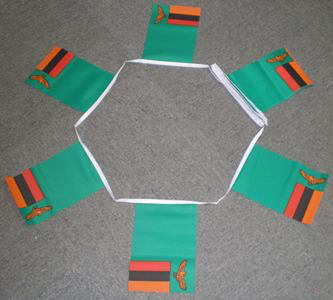 6m 20 Flag Zambia Bunting