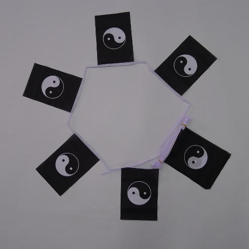 6m 20 Flag Ying Yang Black Bunting