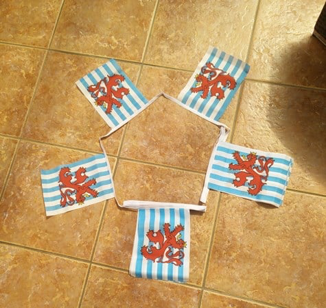 Civil Ensign Luxembourg Bunting - 6 metres