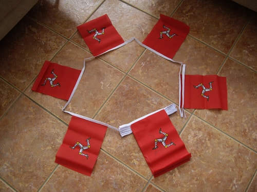 6m 20 Flag Isle Of Man Bunting