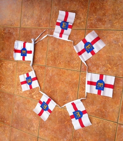 6m 20 Flag St Edmund Of Suffolk Bunting