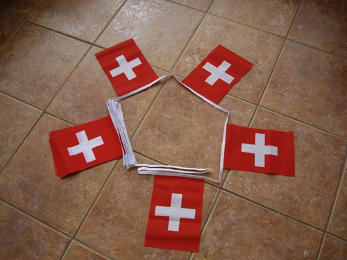 6m 20 Flag Switzerland Bunting