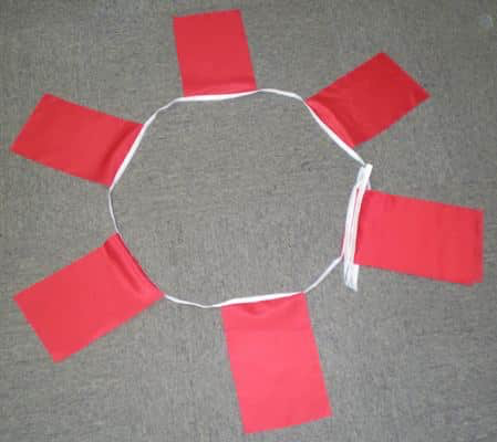 6m 20 Flag Red Bunting
