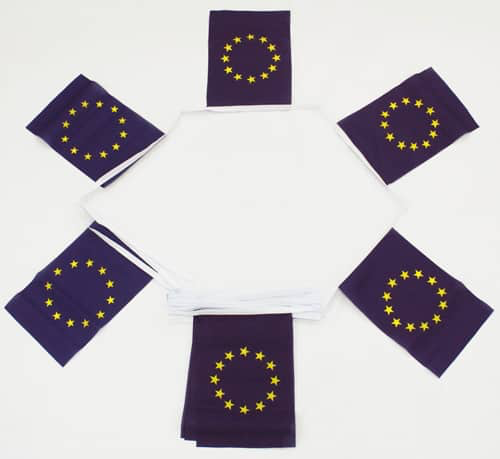 Euro Blue Stars Bunting (European Union) - 6 metres