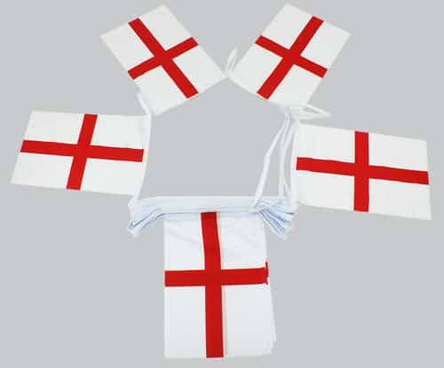 St George Cross Bunting (England) - 20 metres