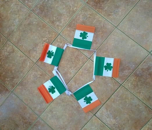 6m 20 Flag Ireland Shamrock Bunting New (Tri Colour)