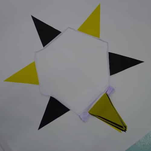 Black/Yellow Triangle Bunting - 20 metres