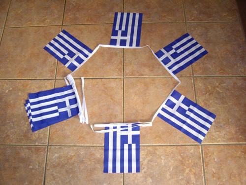 6m 20 Flag Greece Bunting