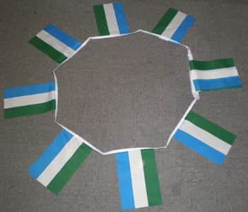 6m 20 Flag Sierra Leone Bunting