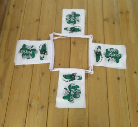 6m 20 Flag Happy St Patricks Day (White) Bunting