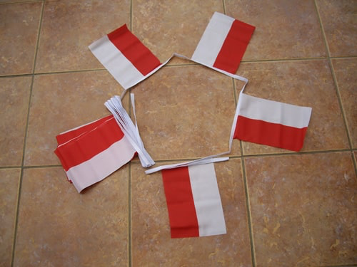 6m 20 Flag Poland Bunting