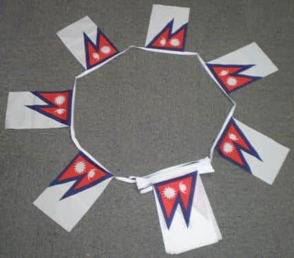 6m 20 Flag Nepal Bunting