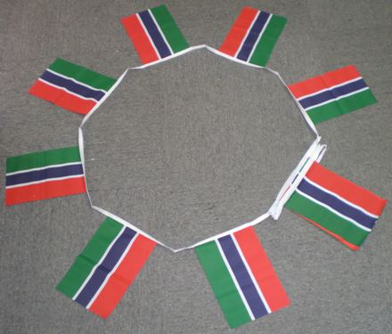 6m 20 Flag Gambia Bunting