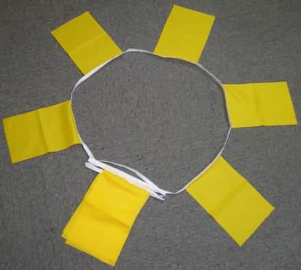 6m 20 flag Yellow bunting