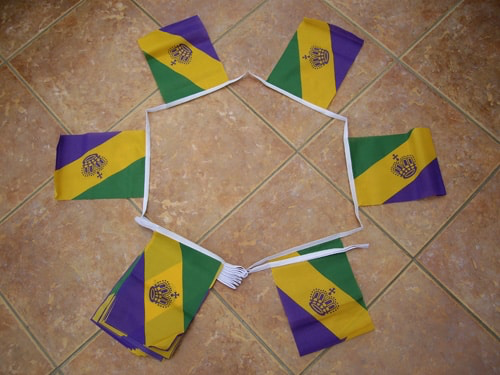 6m 20 Flag Mardi Gras Bunting