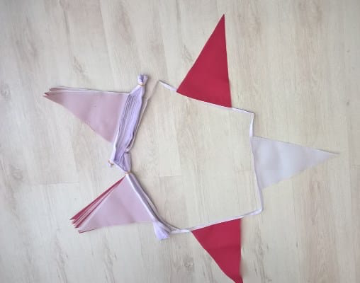Maroon/White Triangle Bunting - 20 metres