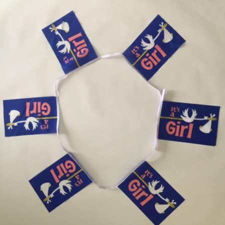 6m 20 Flag It’s A Girl Bunting