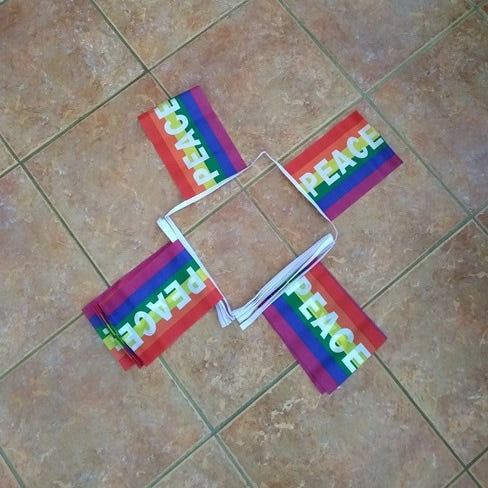 Rainbow Peace Bunting (LGBTQ+ Pride)