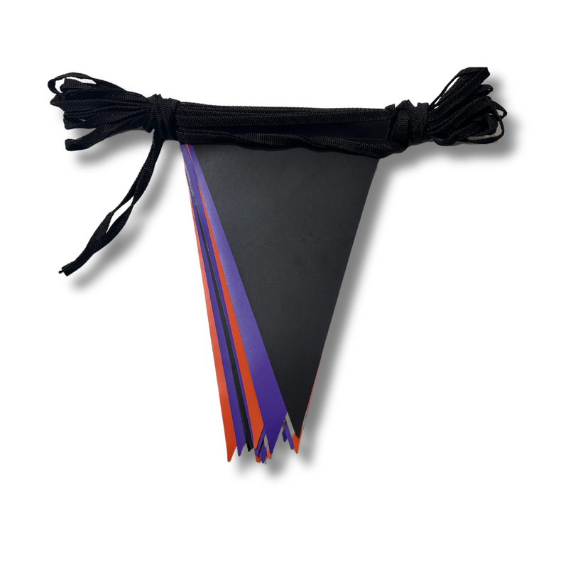 Black, Purple, & Orange PVC Bunting