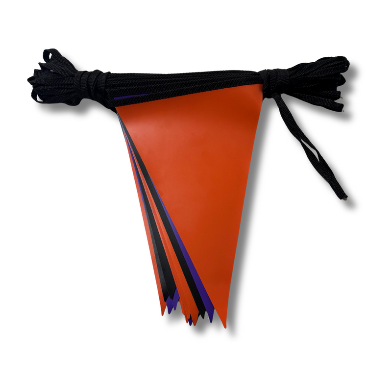 Black, Purple, & Orange PVC Bunting