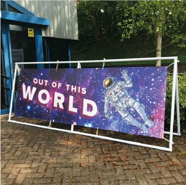 3m x 1m custom printed festival banner