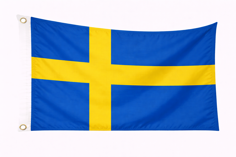 Sweden Budget Display Flag. 91cm x 60cm (3ft x 2ft)